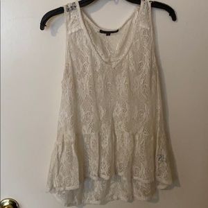 Sanctuary lace peplum blouse